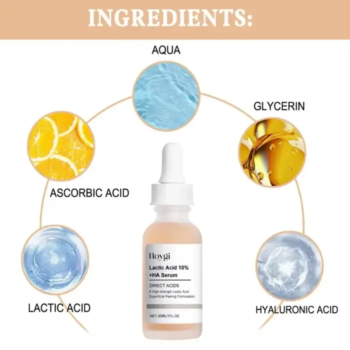 Acide lactique rétrécit les Pores sérum rapide grands