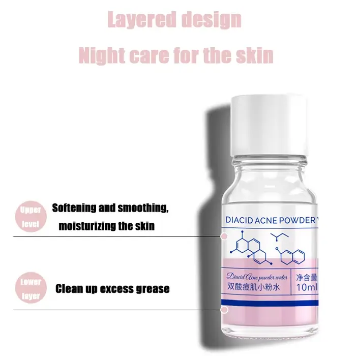 Essence d'acné concentrée d'acide salicylique rose de 10 ml - contenant