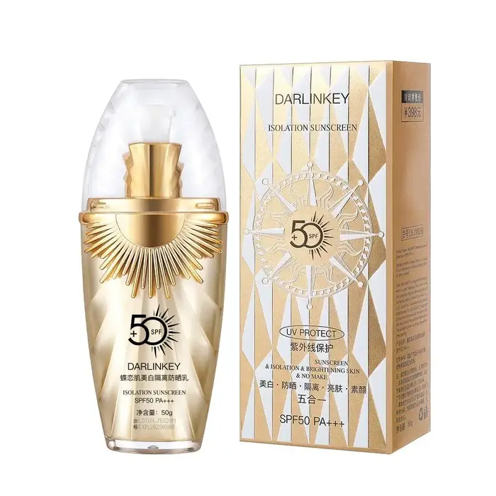 Crème solaire 5 en 1 pour le visage SPF 50+, hydratante, crème BB légère, crème solaire isolante pou