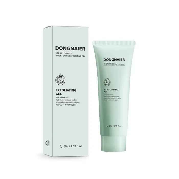 Gel exfoliant éclaircissant, crème nettoyante exfoliante pour le visage aux extraits d'herbes, exfol