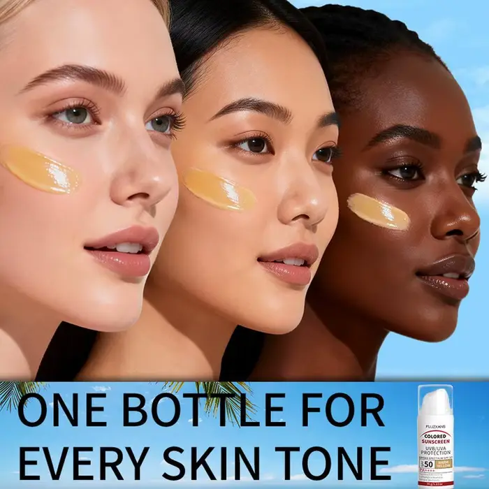 Crème solaire teintée SPF 50 PA++++ avec éclat naturel