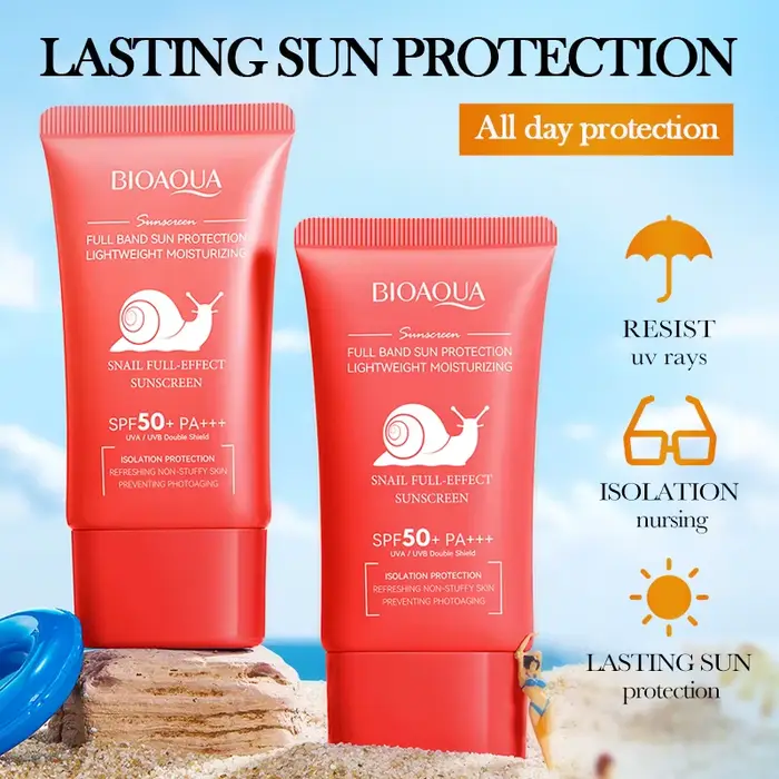 BIOAQUA spf 50 crème solaire pour visage corps cou bloqueur