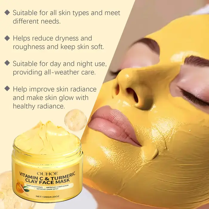 Masque en argile à la vitamineC au curcuma
