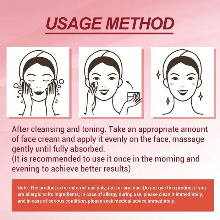 Crème anti-rides instantanée pour le visage