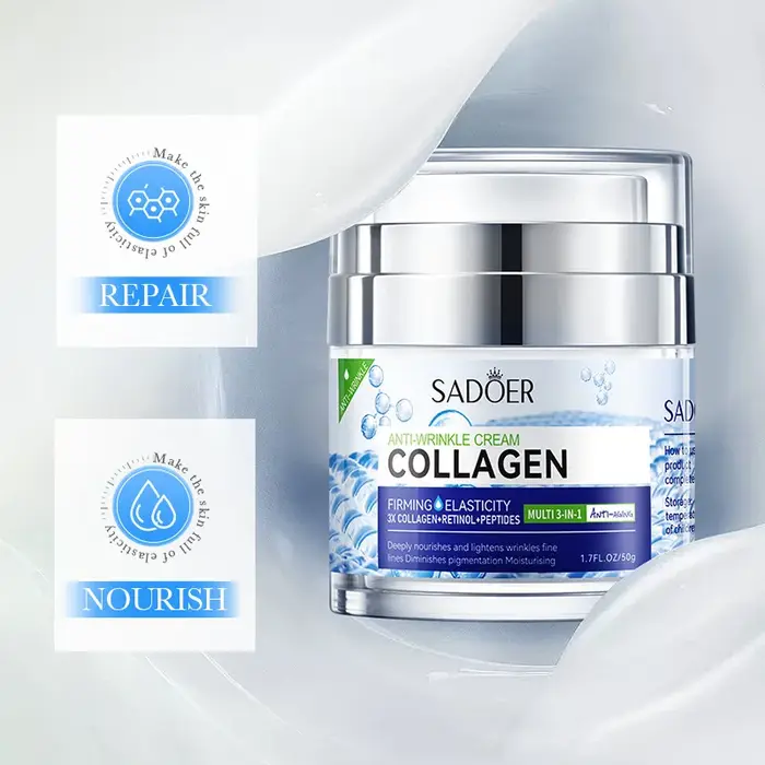 SADOER vitamine C collagène crème pour le visage Anti-rides hydratant blanchissant