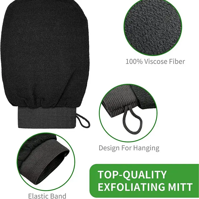 Gant exfoliant pour le corps et le visage – Gommage bain et douche pour un nettoyage en profondeur