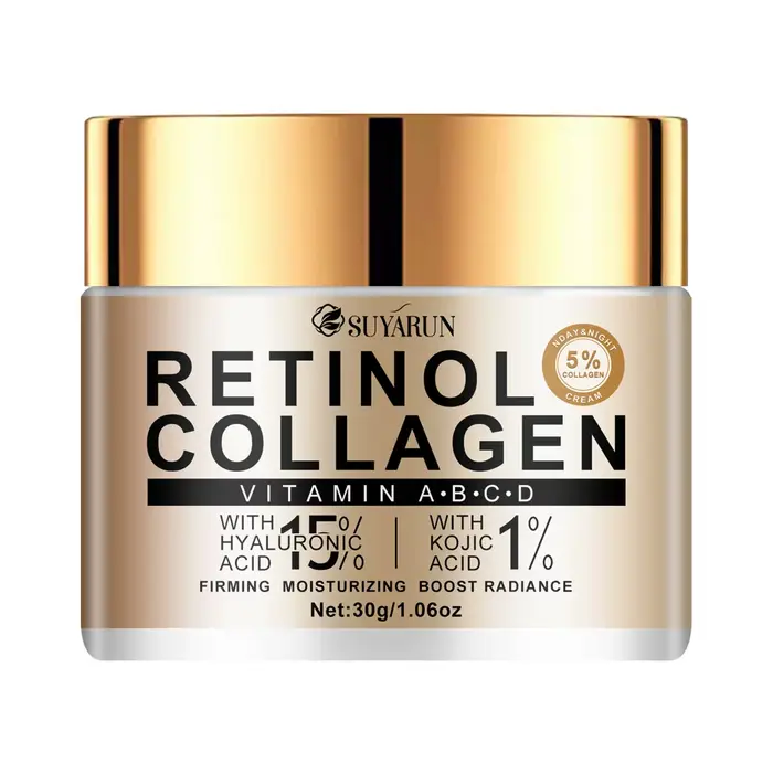 Crème hydratante au collagène avec acide kojique naturel et acide hyaluronique avancé, hydratante et