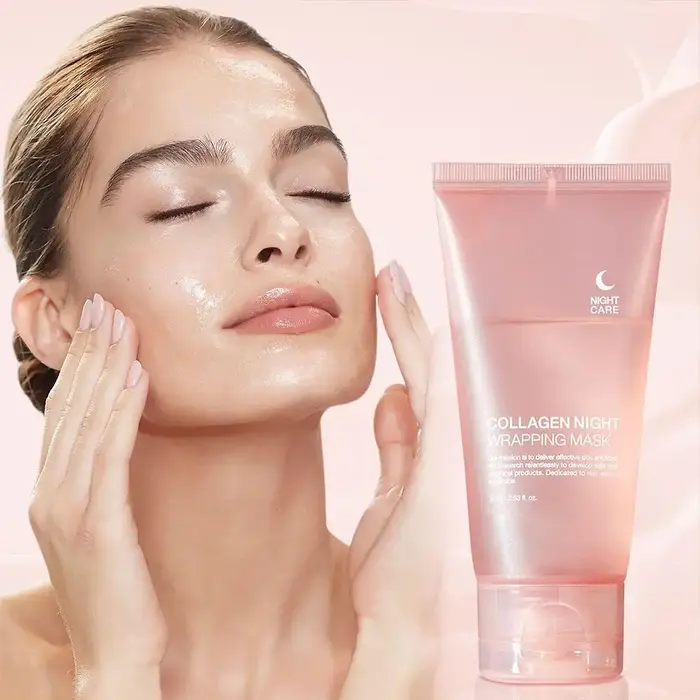 Masque facial de nuit au collagène hydrolysé