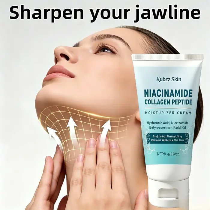 Crème hydratante à la niacinamide 80G/2.82Oz - Crème contenant de l'acide hyaluronique, de la céramide NP, de la niacinamide et du beurre de karité - Raffermit, améliore le relâchement cutané, amélior