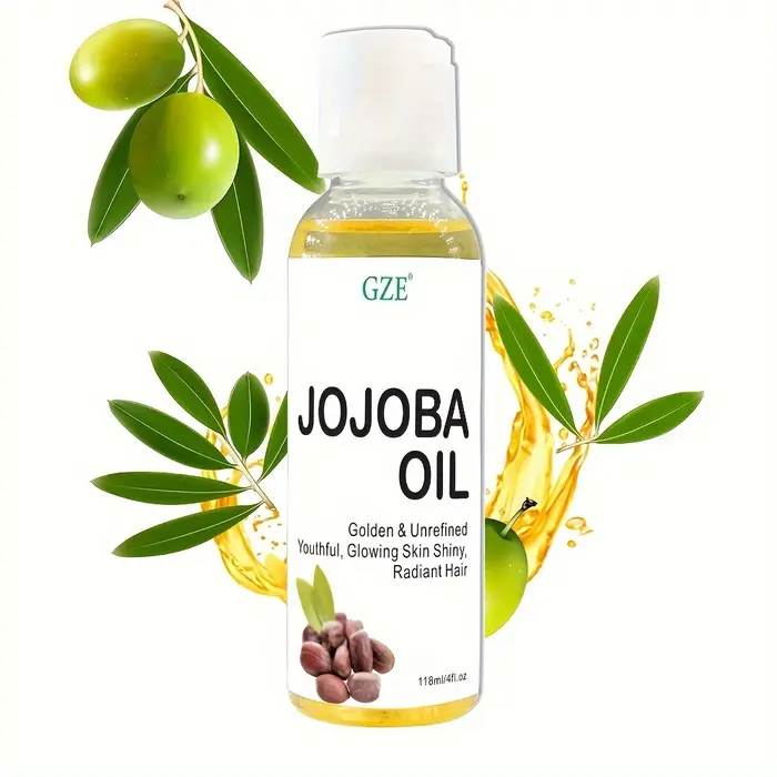 Huile de jojoba biologique GZE, huile hydratante pure pour le visage, les cheveux, la peau et les ongles | Huile de transport naturelle sans hexane pressée à froid