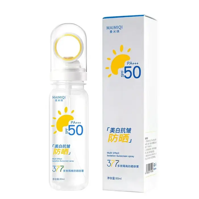 Crème solaire à haute protection SPF50+ SPF90+ PA+++ Imperméable Résistante à la transpiration Hydratation longue durée 50g/90ml