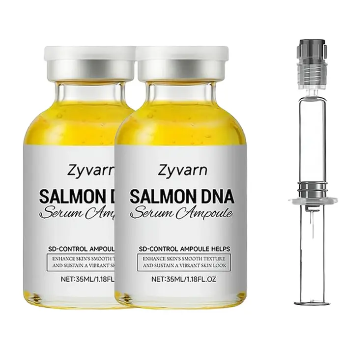 2/1pcs Sérum Ampoule Hydratant Visage ADN de Saumon, Essence PDRN Soin Quotidien Hydratation Profonde Peau Éclatante Apaisante
