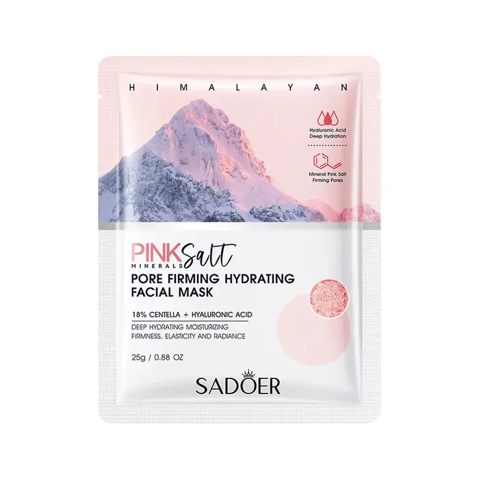 5 pièces SADOER himalayen rose sel masque pour le visage hydratant éclaircissant raffermissant