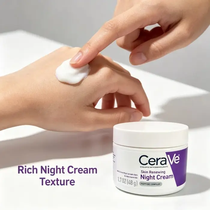 Crème de nuit régénérante pour la peau CeraVe 48g, hydratant réparateur de la barrière cutanée pour usage quotidien