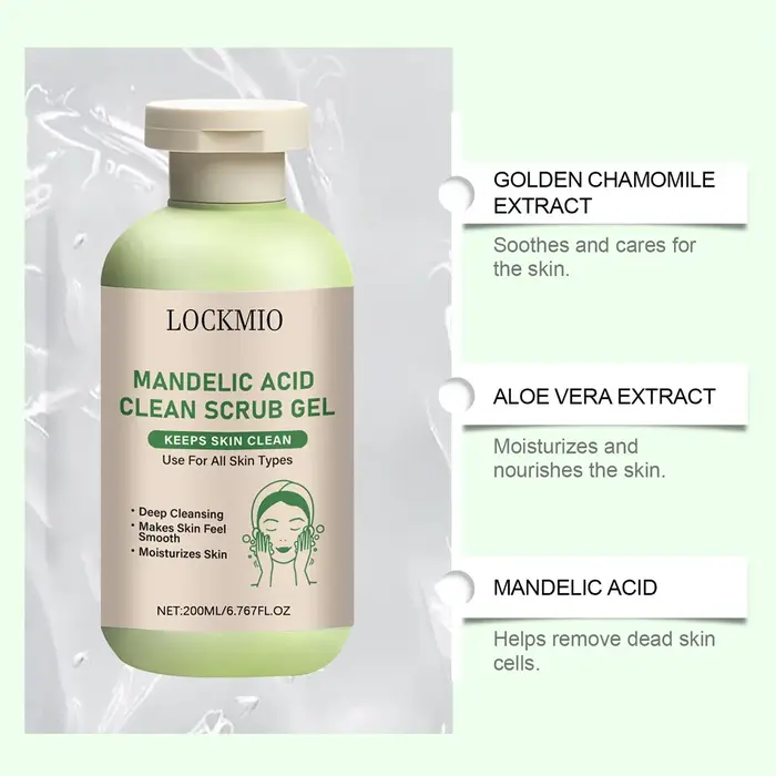 Gel de gommage propre à l'acide mandélique