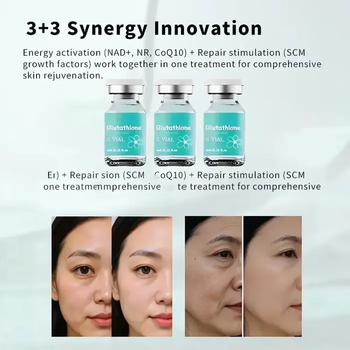Essence d'ampoule éclaircissante au glutathion 4 ml × 5 - Sérum hydratant en profondeur pour l'élasticité de la peau