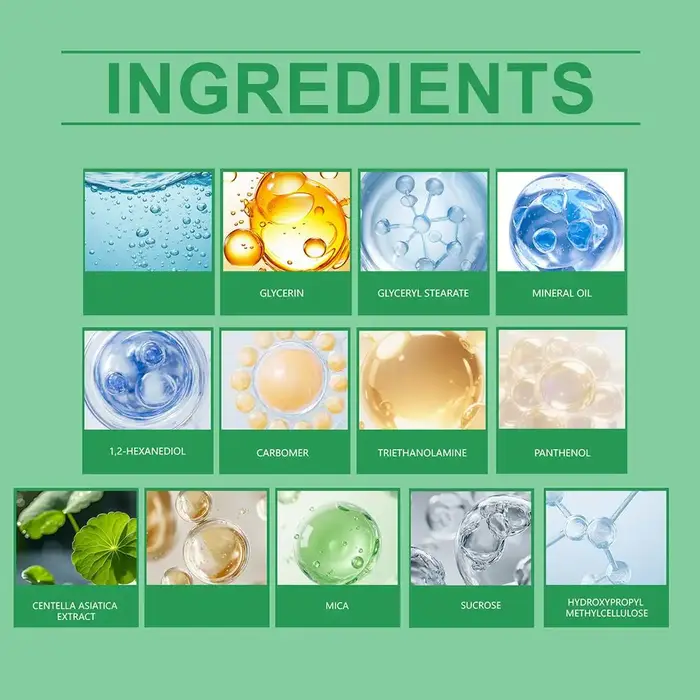 Crème Hydratante Apaisante à la Centella Asiatica, Absorption Rapide, Non Graisseuse, Hydratant Visage pour Soulager les Rougeurs, Soin de la Peau