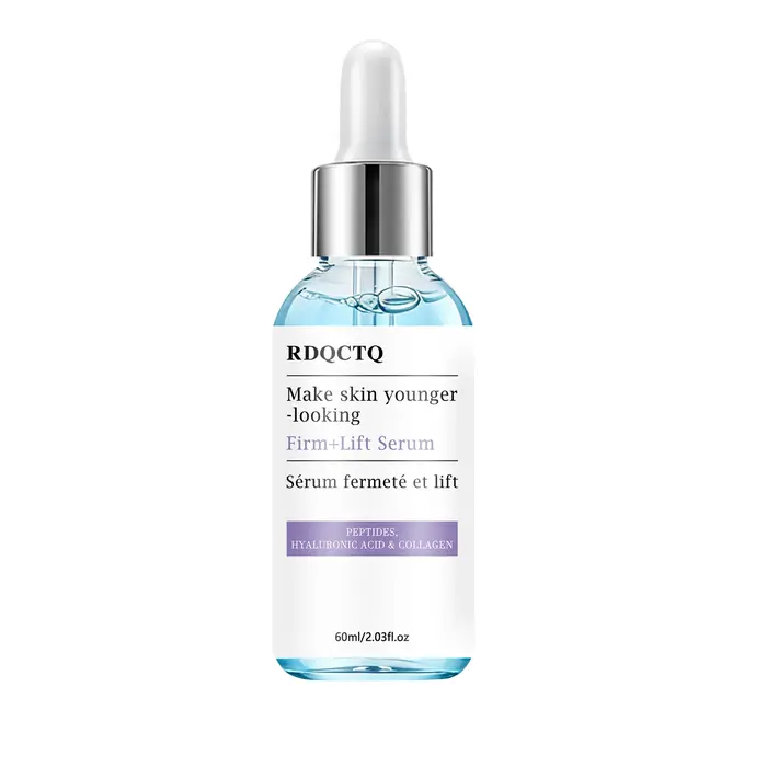 Sérum pour le visage avec peptides, acide hyaluronique, collagène, traitement hydratant pour le visage, pour une texture de peau lisse et une amélioration de l'élasticité
