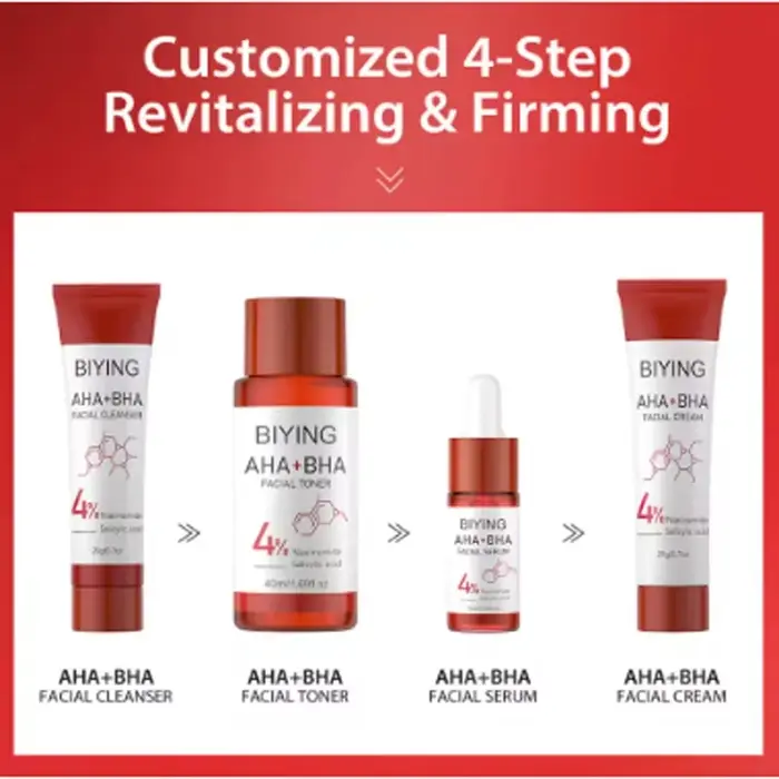 AHA + BHA série peau nettoyant pour le visage crème sérum Toner hydratant