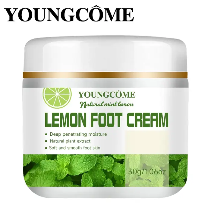Crème pour les pieds au citron, produits de réparation pour les fissures du talon, Exfoliation, élim