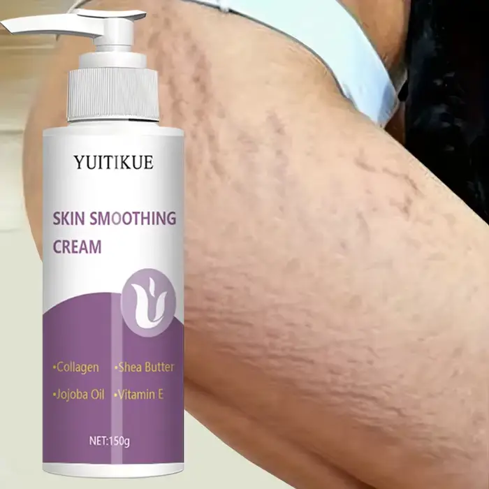 Crème lissante pour la peau au collagène et au beurre de karité 150g - Formule à absorption rapide non grasse pour une