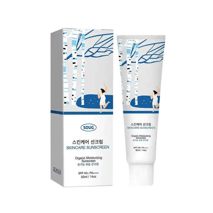 Crème solaire au collagène SOUG SPF50+ PA++++ hydratante, anti-âge, hydratante, pour peaux sensibles