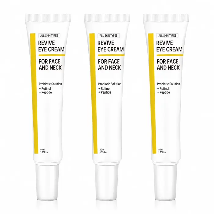 Crème Contour des Yeux Revive 40ml pour Visage et Cou avec Niacinamide, Rétinal, Peptide, Acide Hyaluronique, Hydratante et Raffermissante