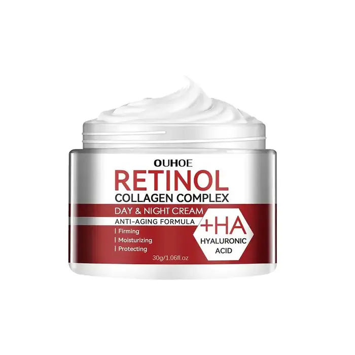 Crème pour le visage à l'acide hyaluronique au rétinol, anti-rides, anti-âge, estompe les ridules, b