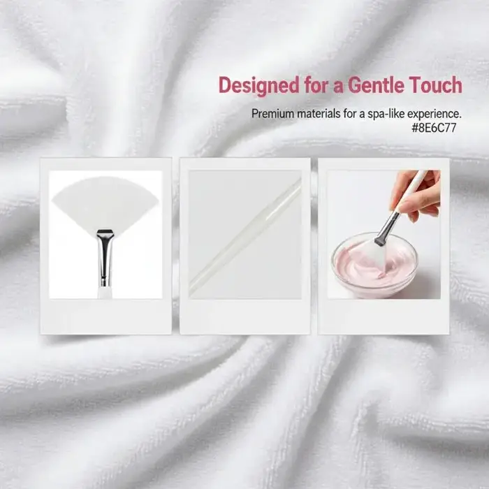 Pinceau applicateur en forme d'éventail pour masque facial