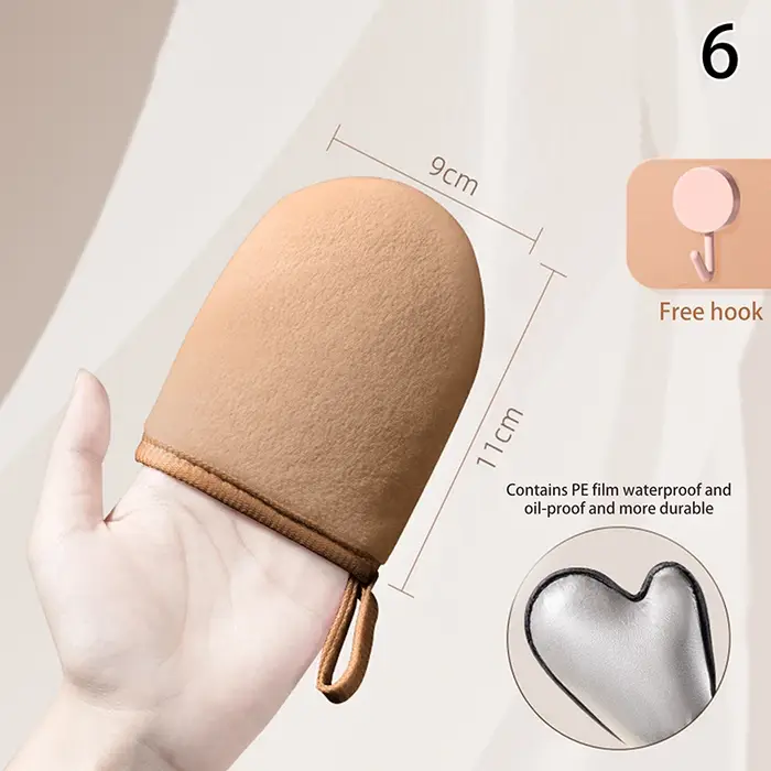 Gant auto-bronzant réutilisable pour le corps