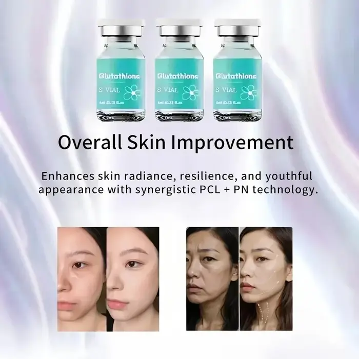 Ampoule d'essence éclaircissante au glutathion 4ml×5 – Hydratation intense pour l'élasticité et l'éclat de la peau
