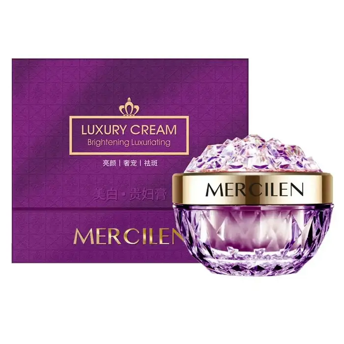 Crème pour le visage au collagène actif Mercilen, 50g, hydratante, réduit les ridules, raffermit la 