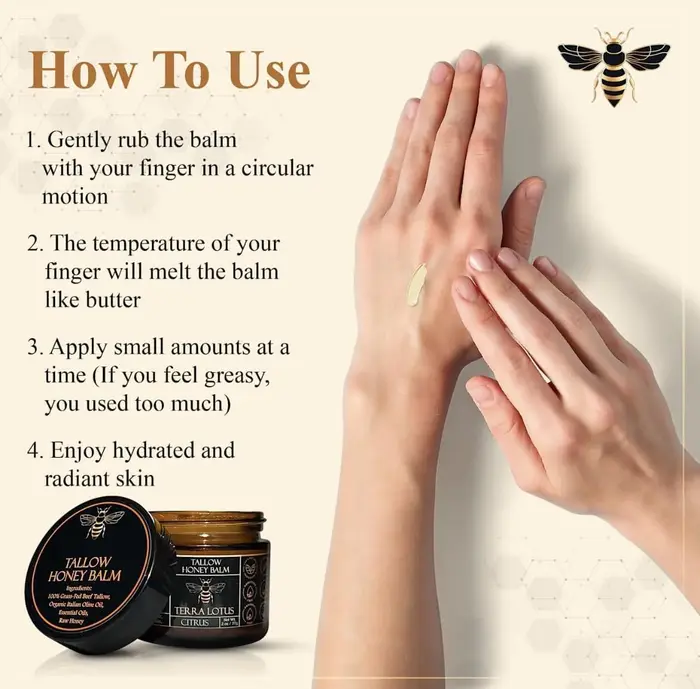 Tallow & Manuka Honey Cream 60g - Hydratation riche et nourrissante