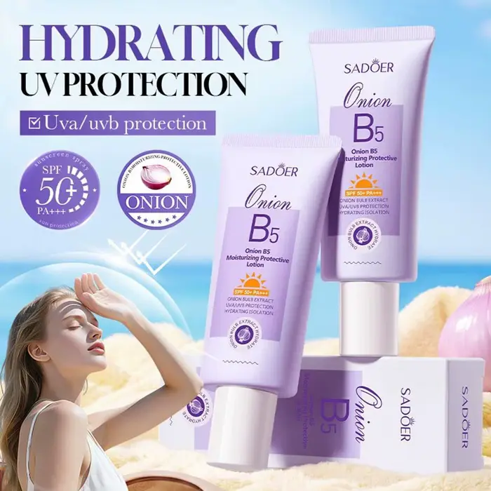 Crème solaire visage SPF50 PA+++ 50g, protection antioxydante UVA/UVB, résistante à l'eau et à la transpiration pour l'extérieur, non grasse