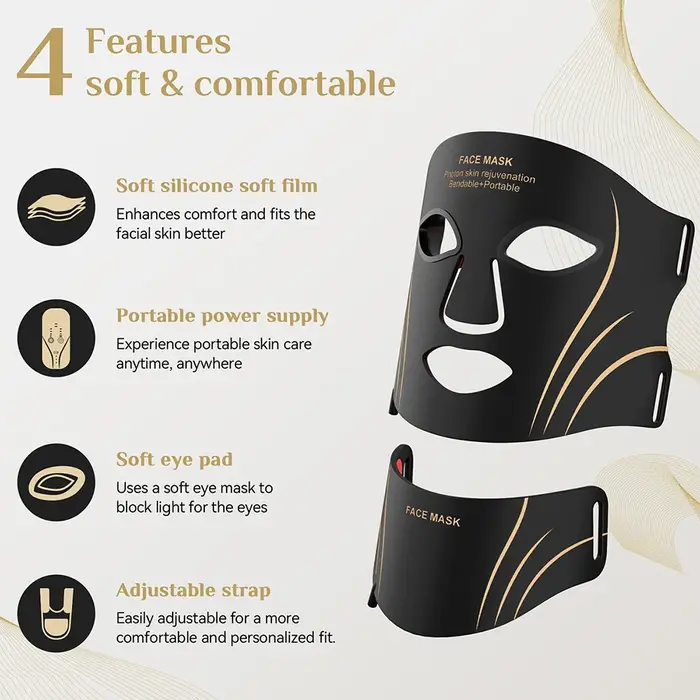 Masque LED 7 couleurs pour le visage et le cou