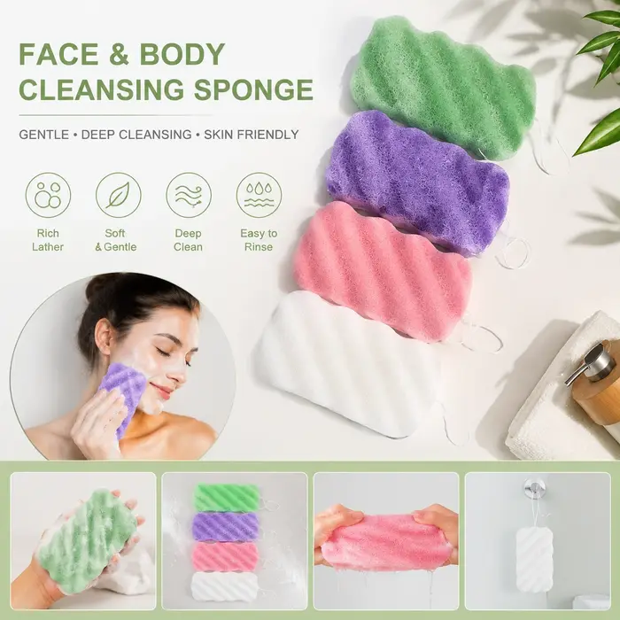 Éponge nettoyante pour le visage en konjac