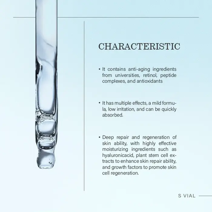 5 flacons de 10 ml de solution rajeunissante pour le visage, hydratante, réparatrice, éclaircissante