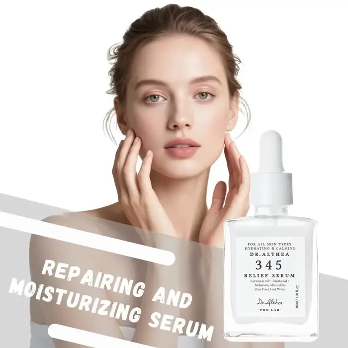 Sérum Apaisant Hydratant Coréen 345 : Essence Visage Réductrice de Rougeurs, Nourrissante et Hydratation Longue Durée pour Soin de la Peau