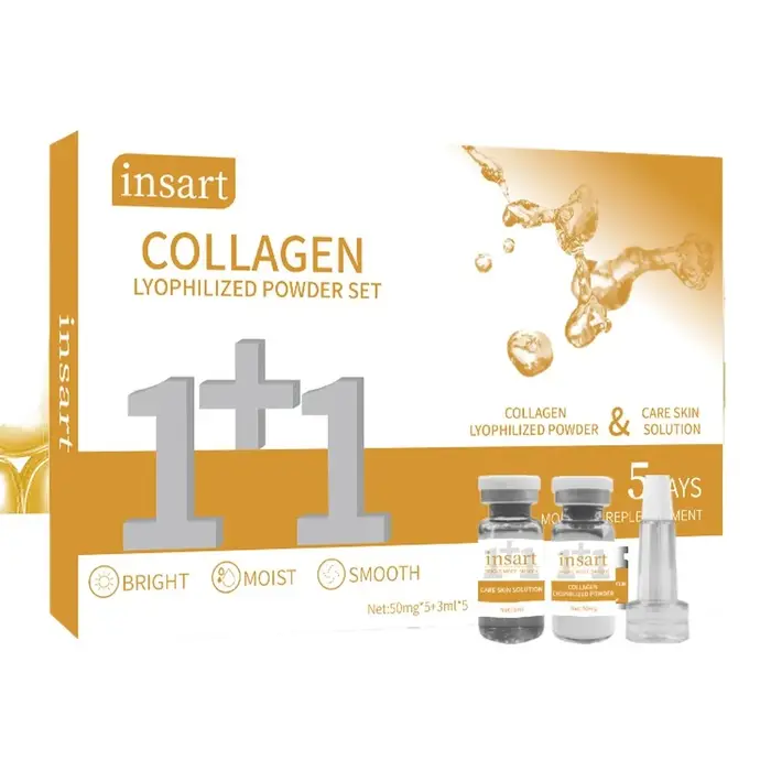 Niacinamide Oligopeptide VC poudre lyophilisée sérum pour le visage Anti-âge éclaircissant Essence hydratante pour tous les soins de la peau