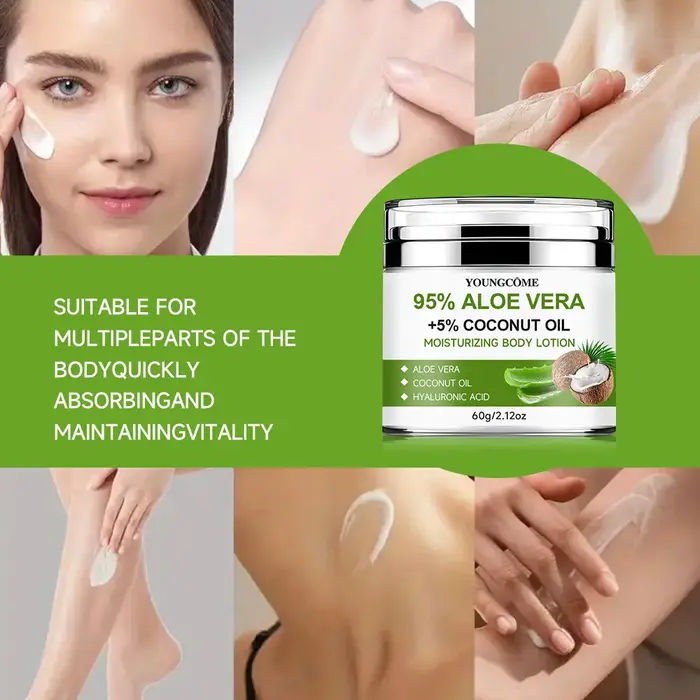 YOUNGCOME Hydratant à l'aloe vera riche en acide salicylique pour hydrater la peau sèche Soins du visage et du corps Anti-âge Fade Fine Line