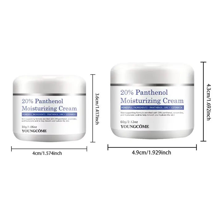 Crème hydratante | Crème hydratante quotidienne pour le visage à 20% de panthénol et de céramide avec acide hyaluronique, hydratation longue durée pour Dr.