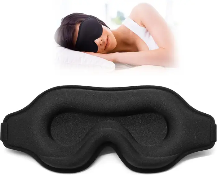 Masque de sommeil pour hommes et femmes, masque de sommeil 3D pour extensions de cils, bandeau occultant de voyage avec ajustement réglable