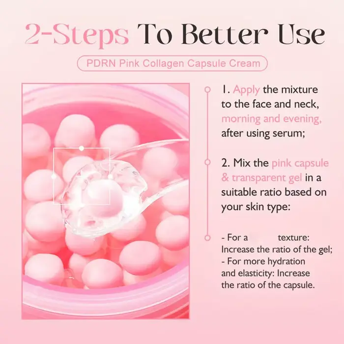 PDRN crème capsule de collagène rose 5% Niachinamide VC