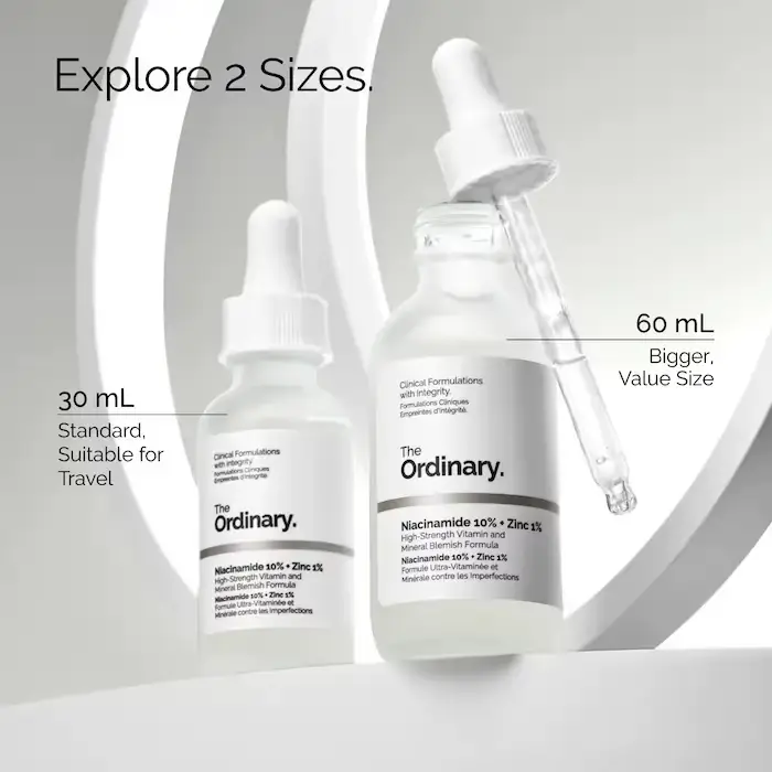 Niacinamide 10% + Zinc 1% sérum 30ml améliore la luminosité de la peau améliorer la Texture réduire l'excès d'huile