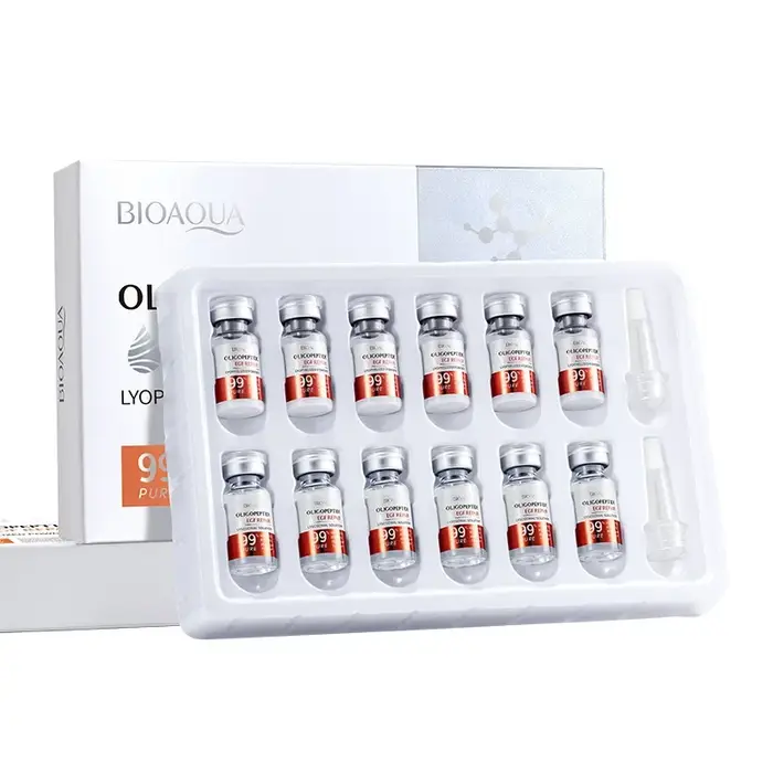 BIOAOUA Oligopeptide visage réparation de la peau ensemble de poudre lyophilisée peau sensible hydra