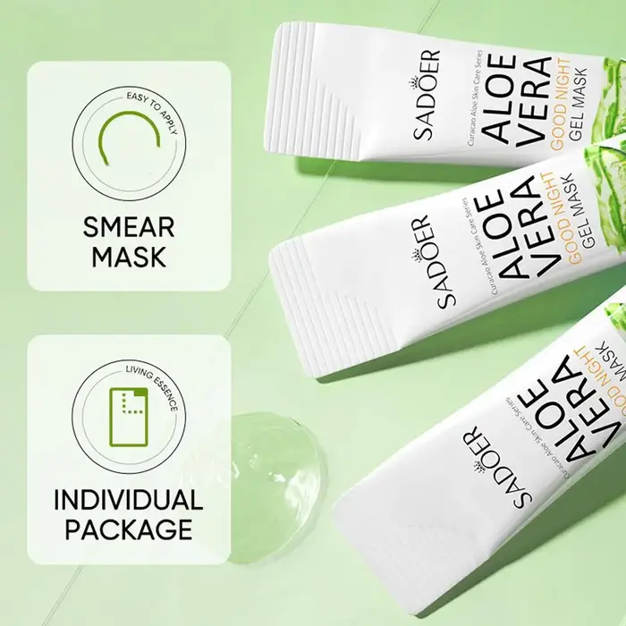 Masque facial hydratant à l'aloe vera pour le sommeil