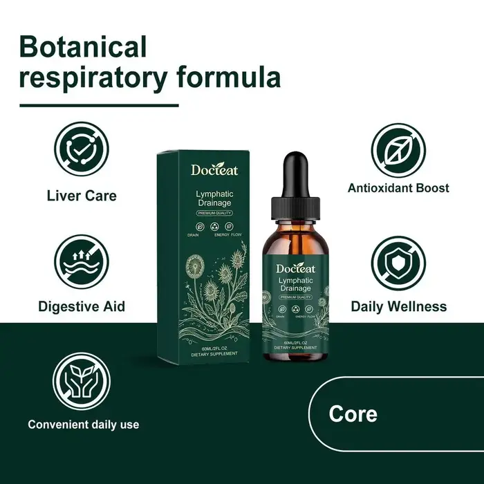 Gouttes de soutien hépatique et de drainage lymphatique avancé avec chardon-Marie et pissenlit – Nettoyant détoxifiant