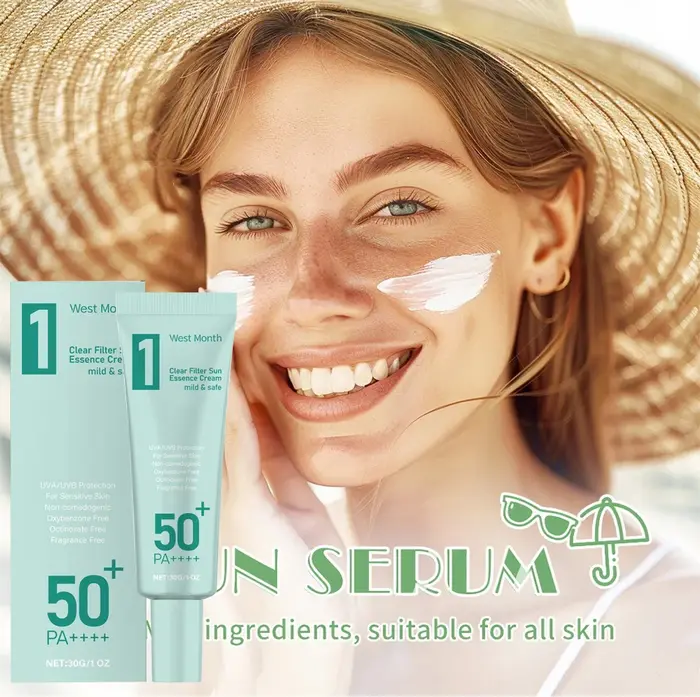 Crème solaire anti-UV SPF50+ hydratante, améliore le teint terne, prévient les coups de soleil, éclaircit la peau, soin coréen 30g