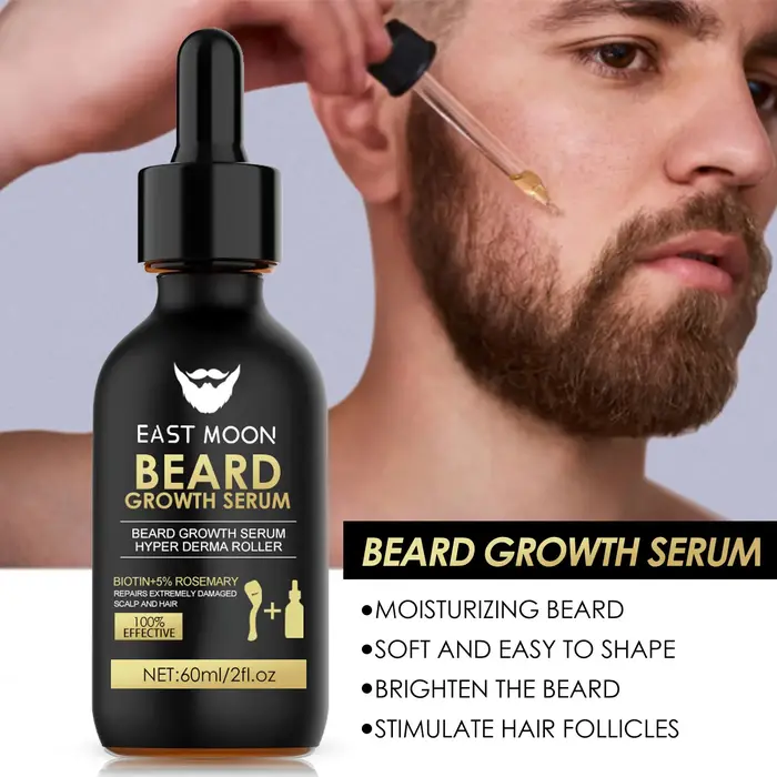 Kit de sérum pour la croissance de la barbe avec dermaroller 0