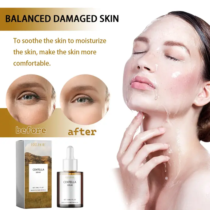 Centella sérum nourrir amélioration peau sèche lissage raffermissant éclaircissant hydratant acide hyaluronique visage